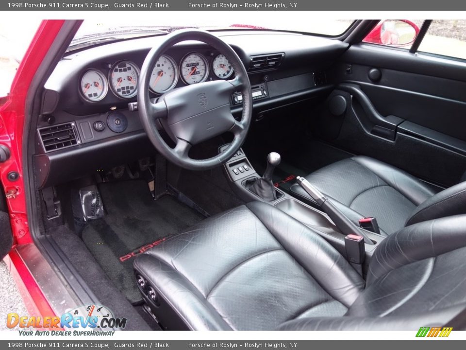 Black Interior - 1998 Porsche 911 Carrera S Coupe Photo #12