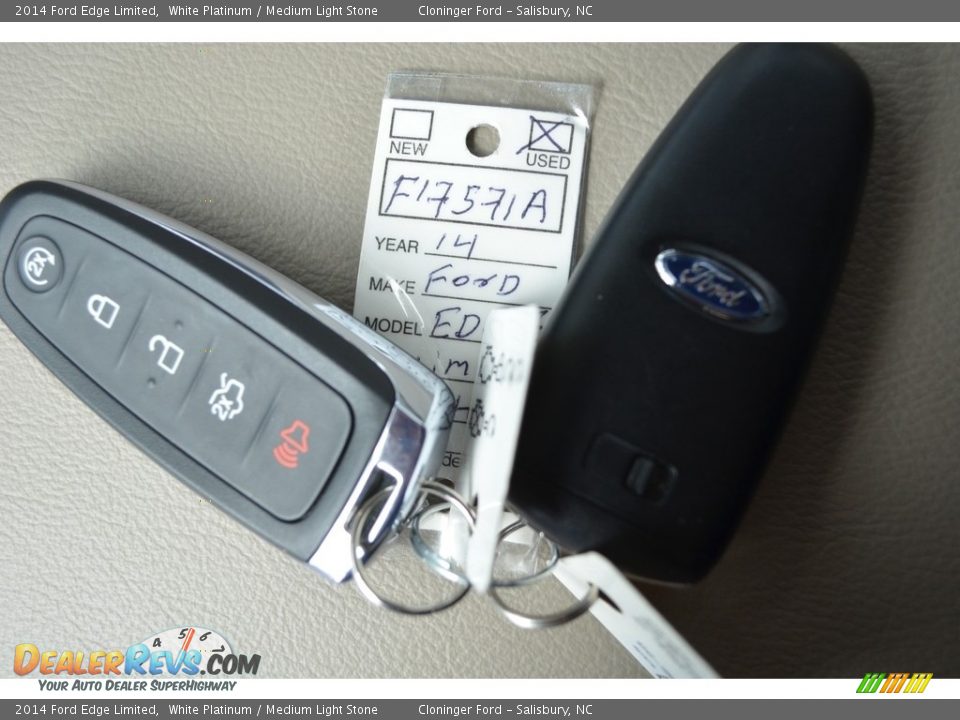 2014 Ford Edge Limited White Platinum / Medium Light Stone Photo #29