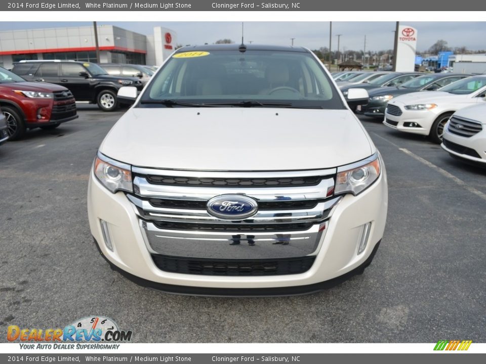 2014 Ford Edge Limited White Platinum / Medium Light Stone Photo #30