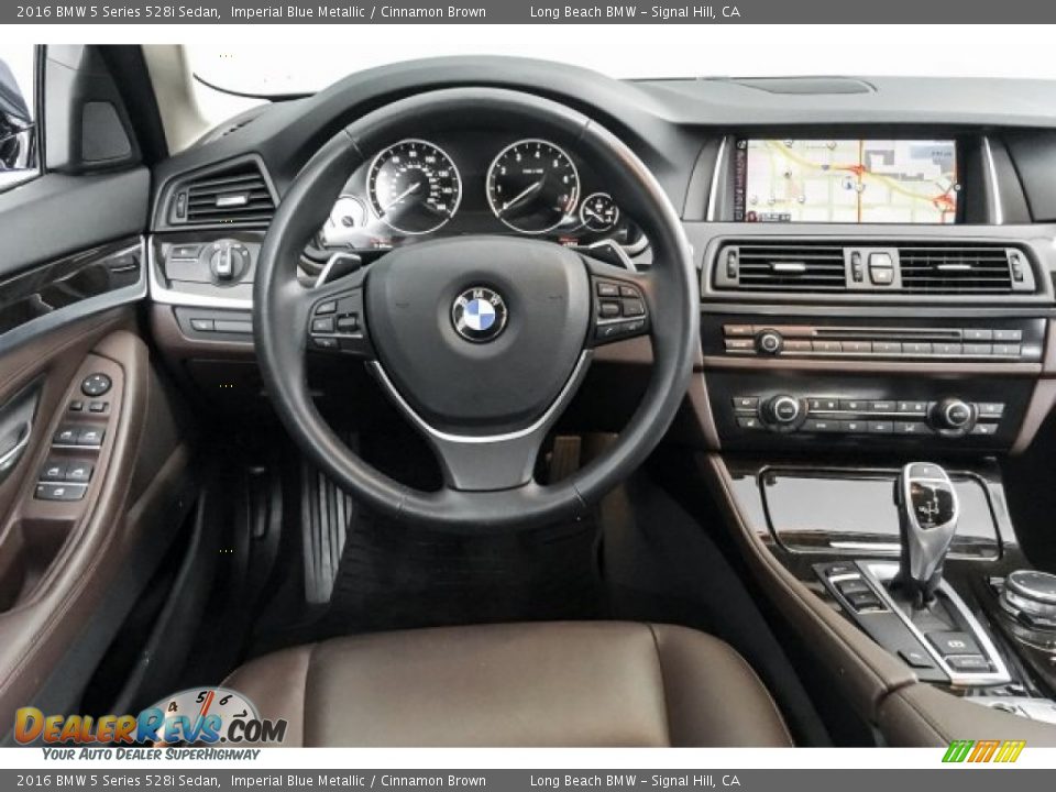 2016 BMW 5 Series 528i Sedan Imperial Blue Metallic / Cinnamon Brown Photo #4