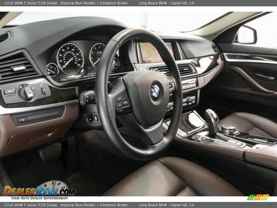2016 BMW 5 Series 528i Sedan Imperial Blue Metallic / Cinnamon Brown Photo #18