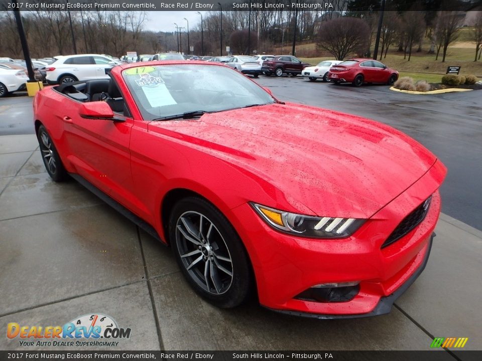2017 Ford Mustang EcoBoost Premium Convertible Race Red / Ebony Photo #7