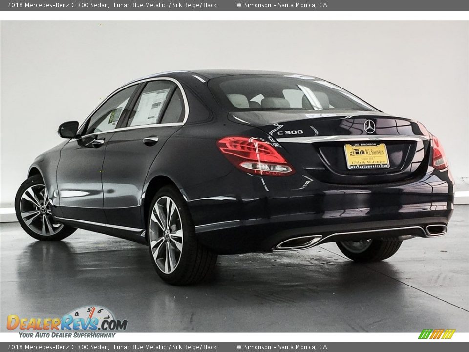 2018 Mercedes-Benz C 300 Sedan Lunar Blue Metallic / Silk Beige/Black Photo #3
