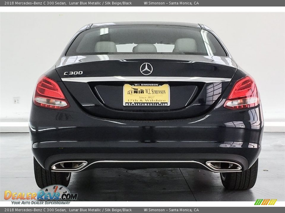 2018 Mercedes-Benz C 300 Sedan Lunar Blue Metallic / Silk Beige/Black Photo #4