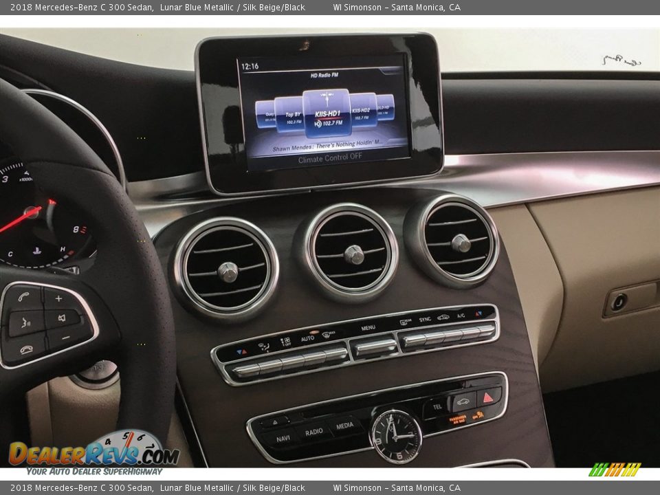 2018 Mercedes-Benz C 300 Sedan Lunar Blue Metallic / Silk Beige/Black Photo #5