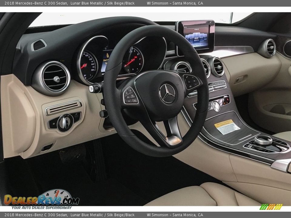 2018 Mercedes-Benz C 300 Sedan Lunar Blue Metallic / Silk Beige/Black Photo #6