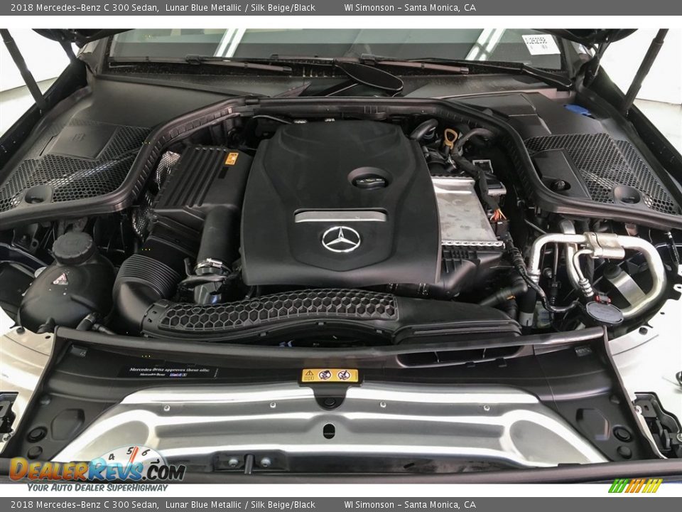 2018 Mercedes-Benz C 300 Sedan Lunar Blue Metallic / Silk Beige/Black Photo #8