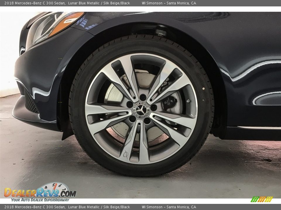 2018 Mercedes-Benz C 300 Sedan Lunar Blue Metallic / Silk Beige/Black Photo #9