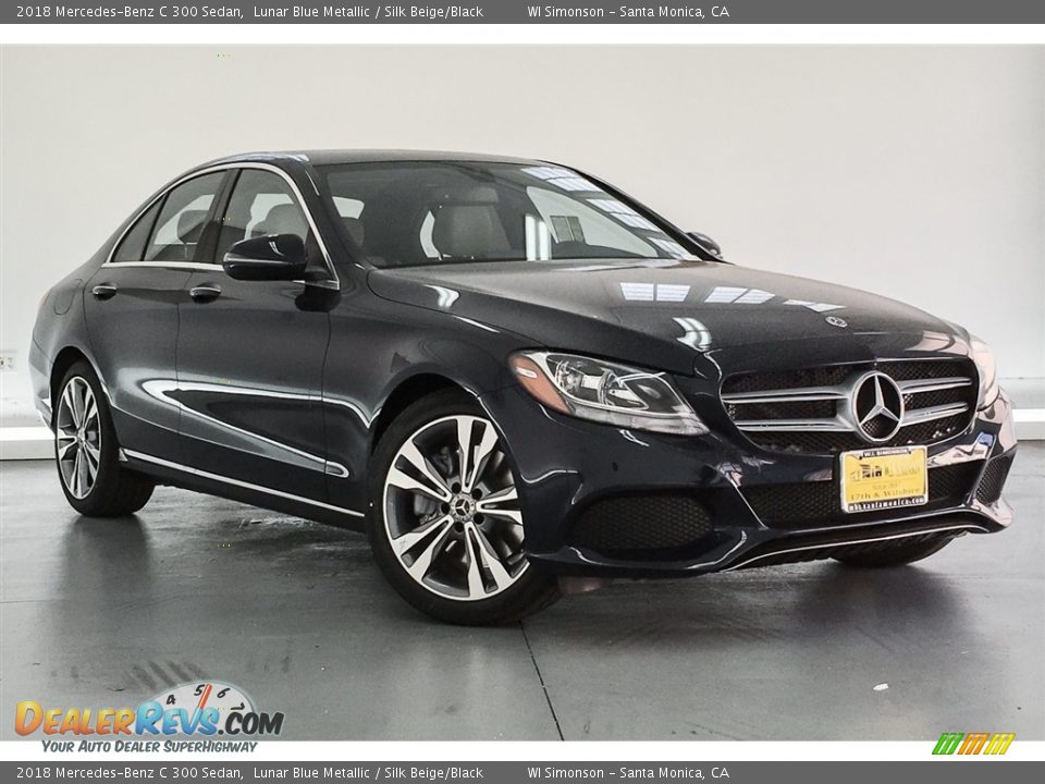 2018 Mercedes-Benz C 300 Sedan Lunar Blue Metallic / Silk Beige/Black Photo #12