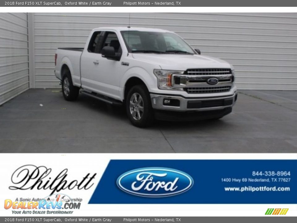2018 Ford F150 XLT SuperCab Oxford White / Earth Gray Photo #1