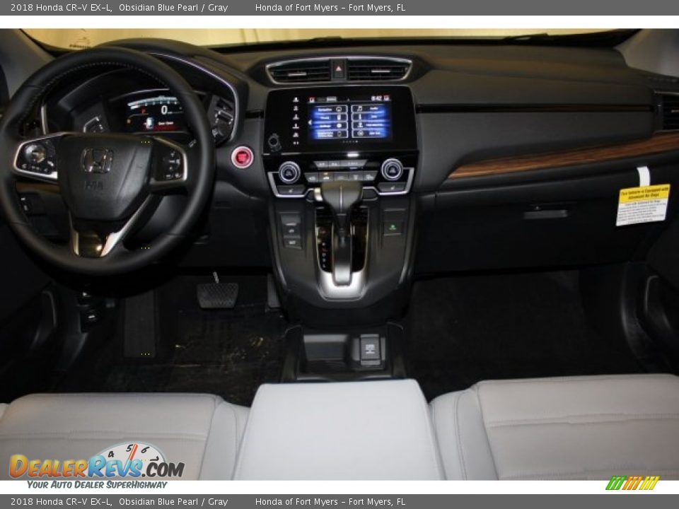 2018 Honda CR-V EX-L Obsidian Blue Pearl / Gray Photo #7