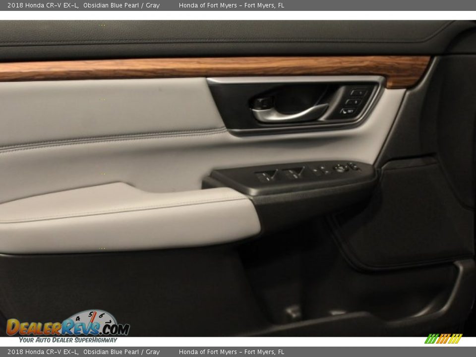 2018 Honda CR-V EX-L Obsidian Blue Pearl / Gray Photo #8