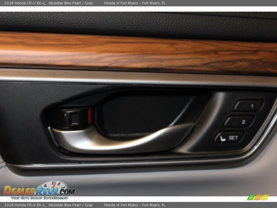 2018 Honda CR-V EX-L Obsidian Blue Pearl / Gray Photo #10