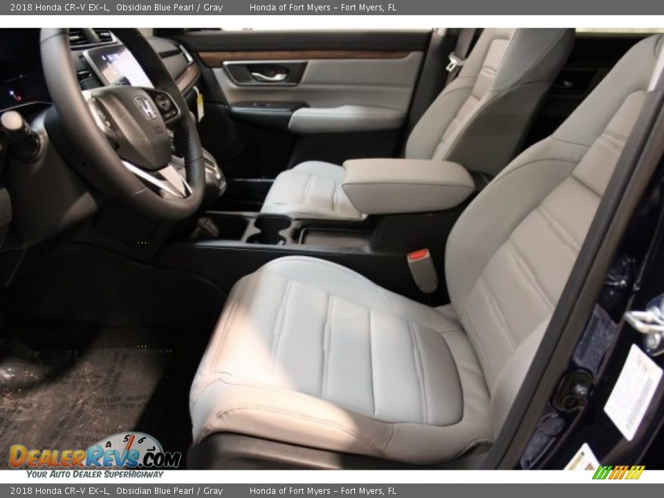 2018 Honda CR-V EX-L Obsidian Blue Pearl / Gray Photo #11