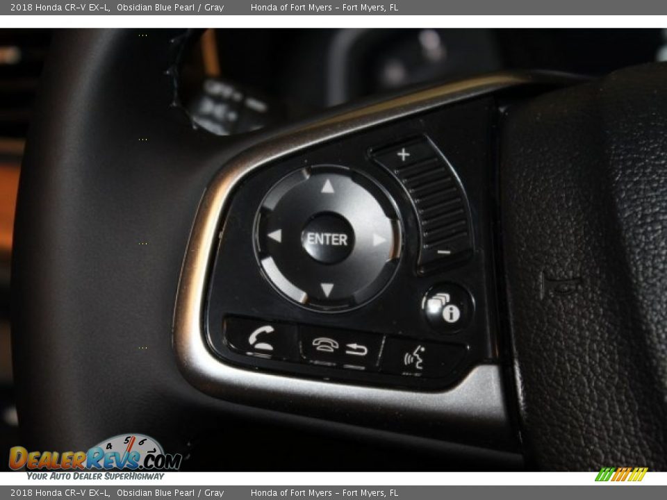 2018 Honda CR-V EX-L Obsidian Blue Pearl / Gray Photo #15