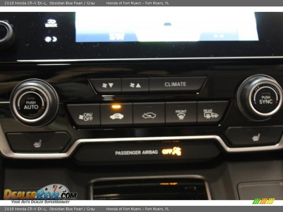 2018 Honda CR-V EX-L Obsidian Blue Pearl / Gray Photo #21