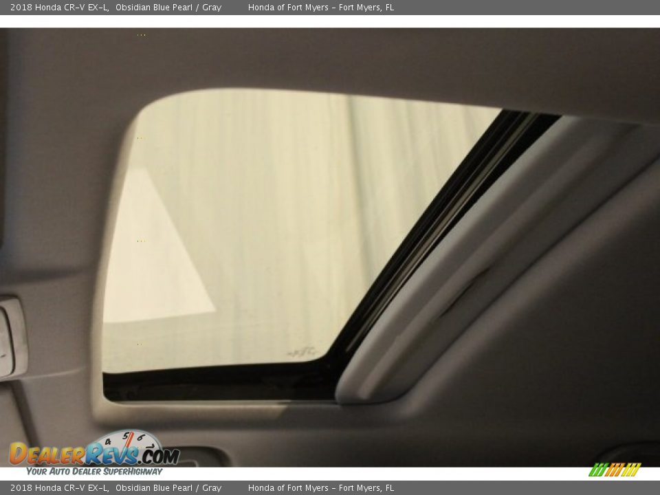 2018 Honda CR-V EX-L Obsidian Blue Pearl / Gray Photo #31