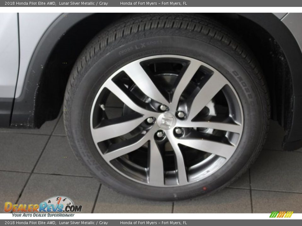 2018 Honda Pilot Elite AWD Lunar Silver Metallic / Gray Photo #10