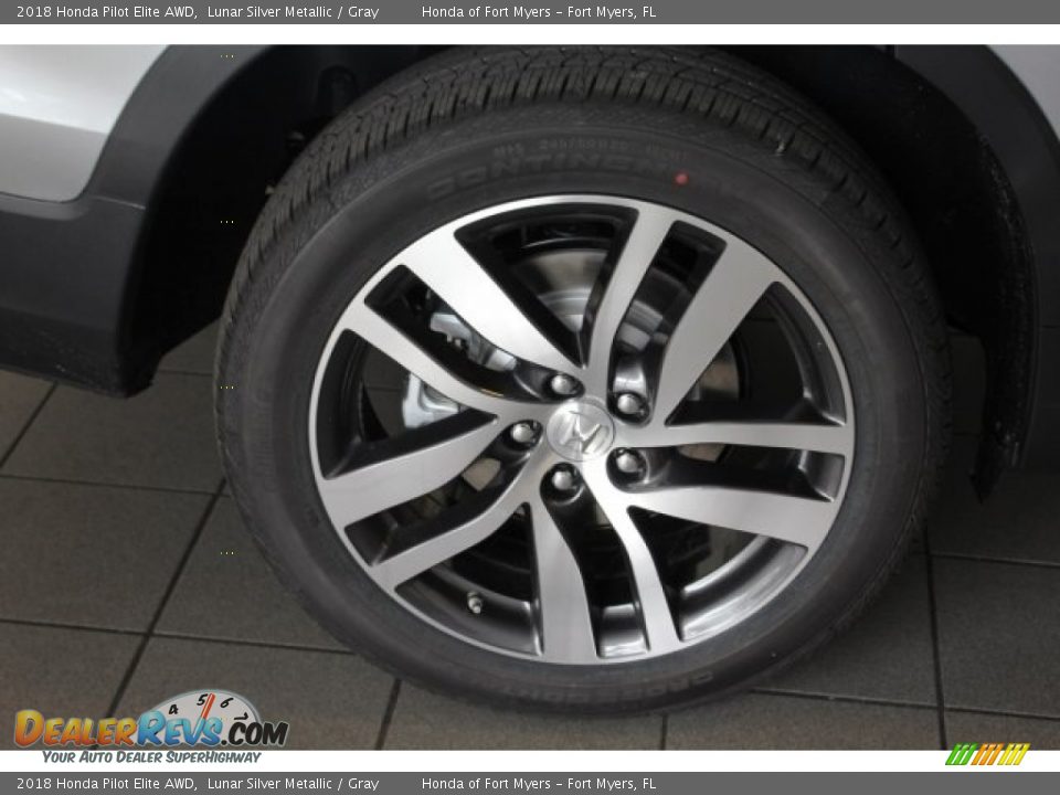 2018 Honda Pilot Elite AWD Lunar Silver Metallic / Gray Photo #11