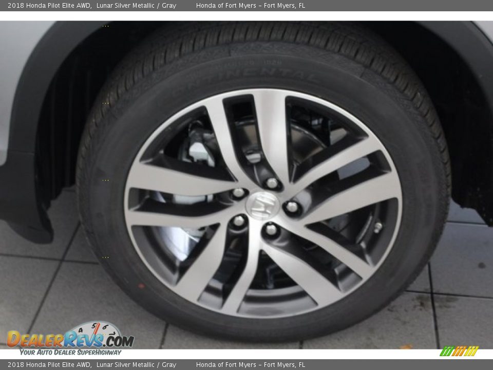 2018 Honda Pilot Elite AWD Lunar Silver Metallic / Gray Photo #12