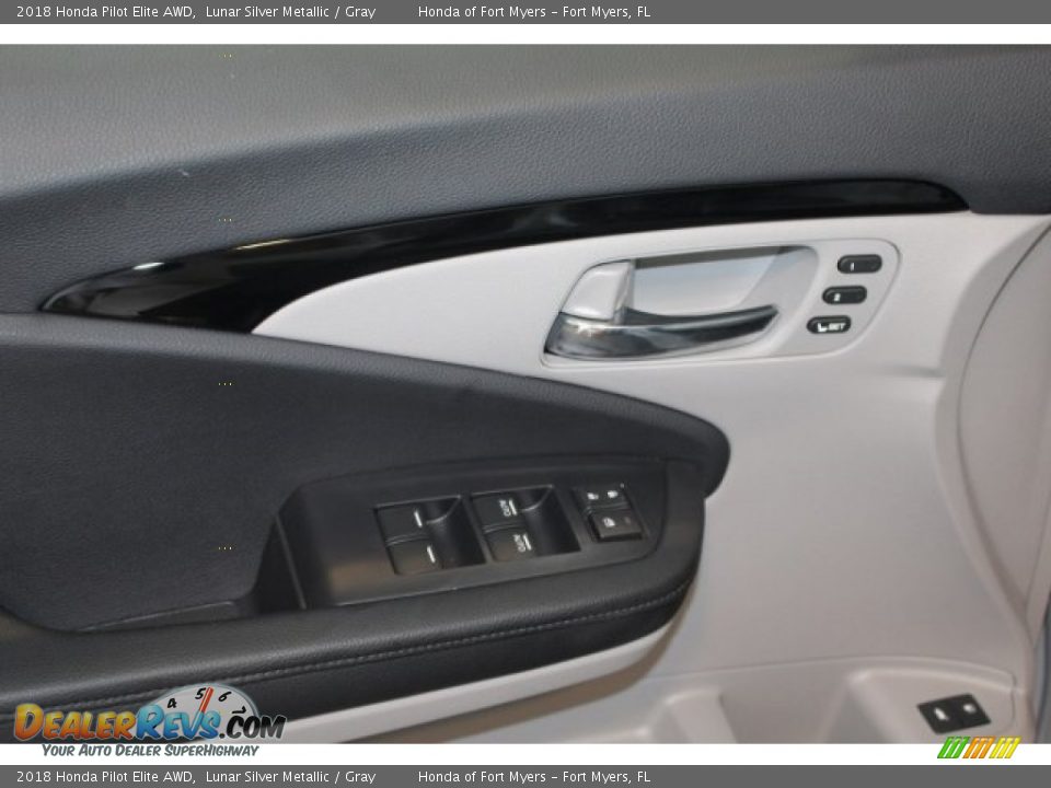 2018 Honda Pilot Elite AWD Lunar Silver Metallic / Gray Photo #14