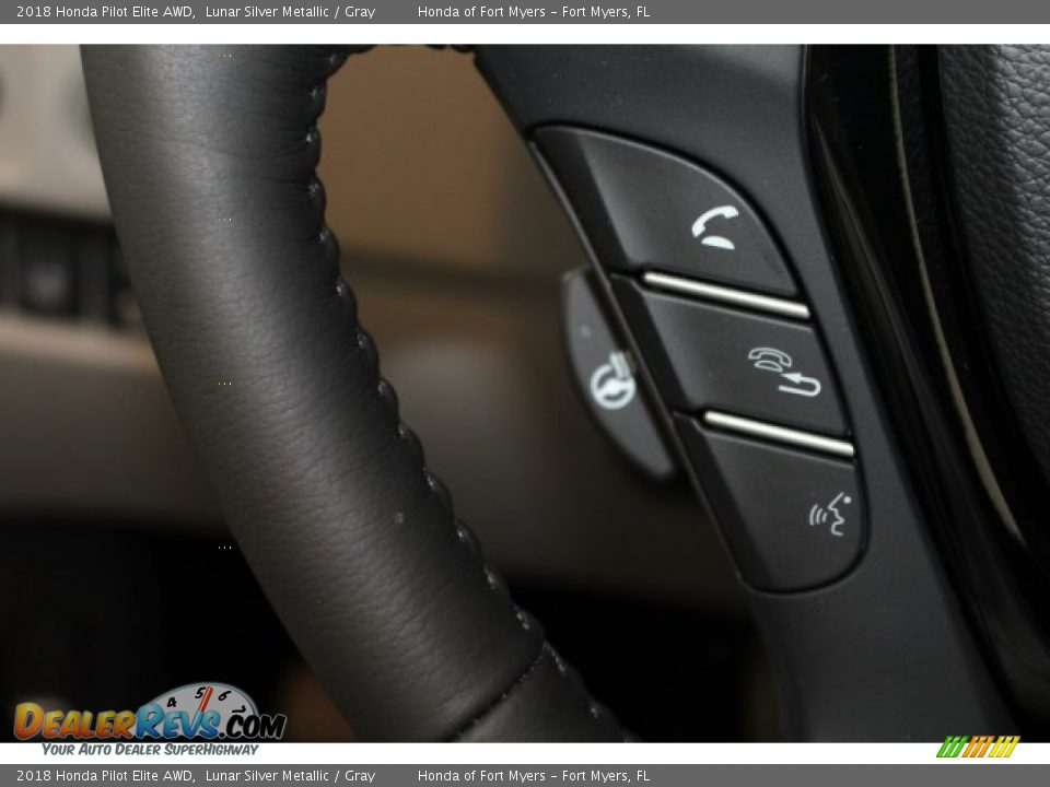 2018 Honda Pilot Elite AWD Lunar Silver Metallic / Gray Photo #24
