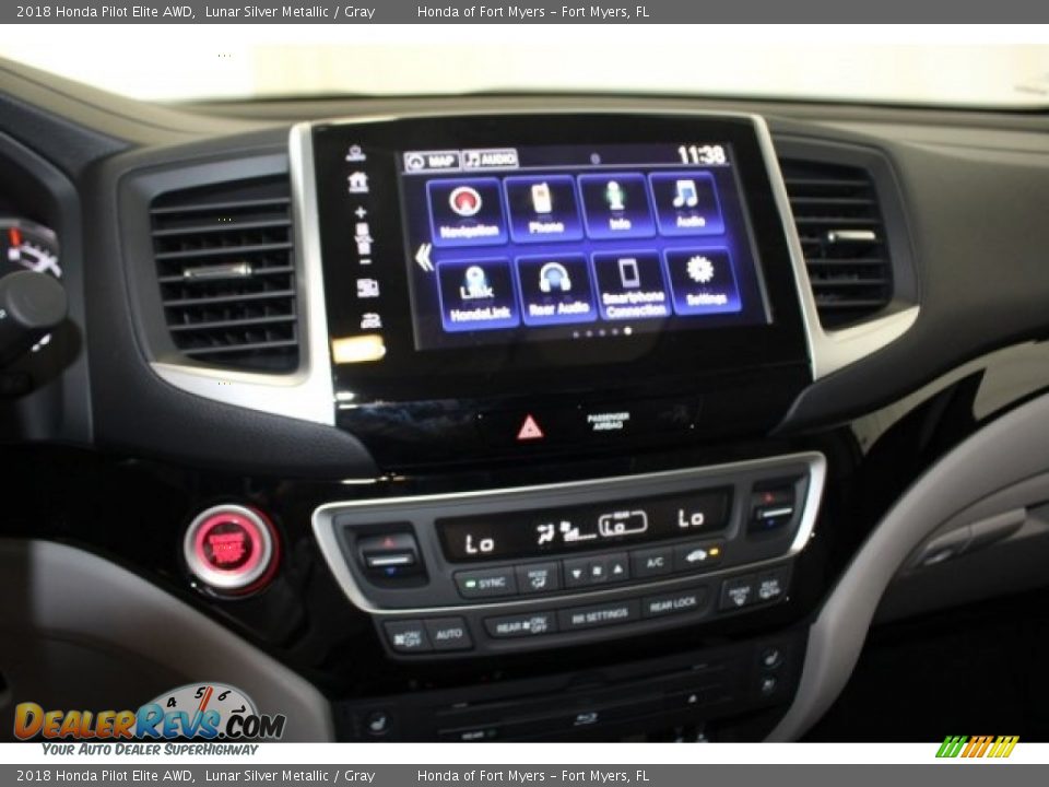 2018 Honda Pilot Elite AWD Lunar Silver Metallic / Gray Photo #25