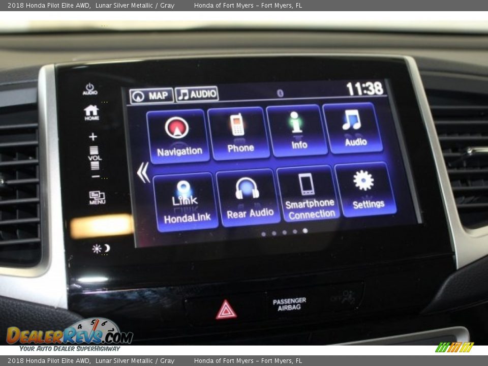 2018 Honda Pilot Elite AWD Lunar Silver Metallic / Gray Photo #26