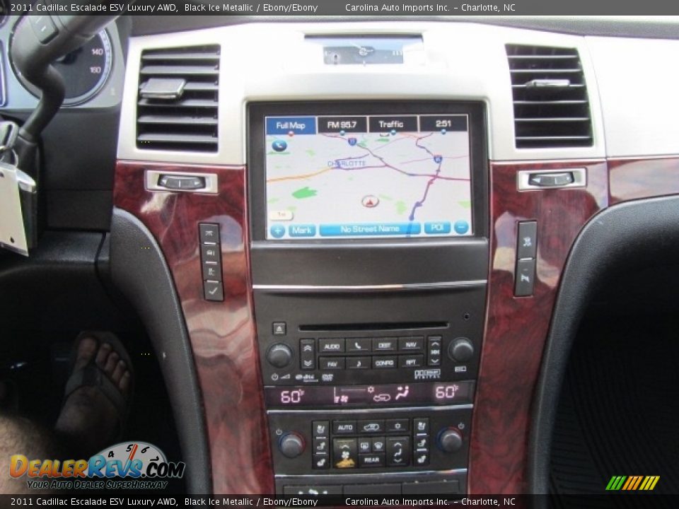 2011 Cadillac Escalade ESV Luxury AWD Black Ice Metallic / Ebony/Ebony Photo #15