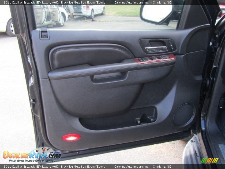 2011 Cadillac Escalade ESV Luxury AWD Black Ice Metallic / Ebony/Ebony Photo #18