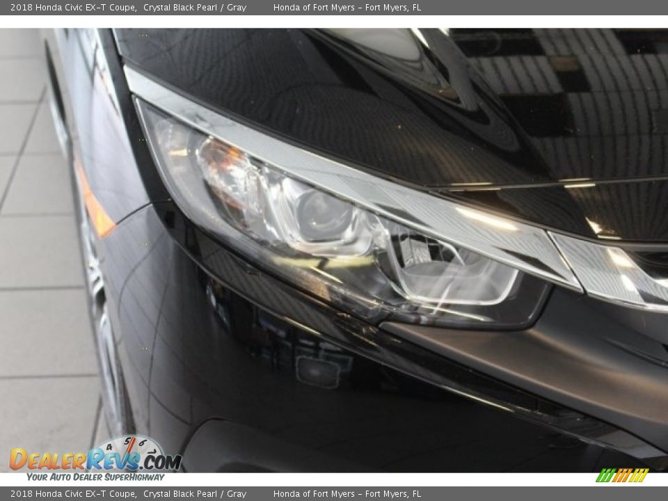 2018 Honda Civic EX-T Coupe Crystal Black Pearl / Gray Photo #6