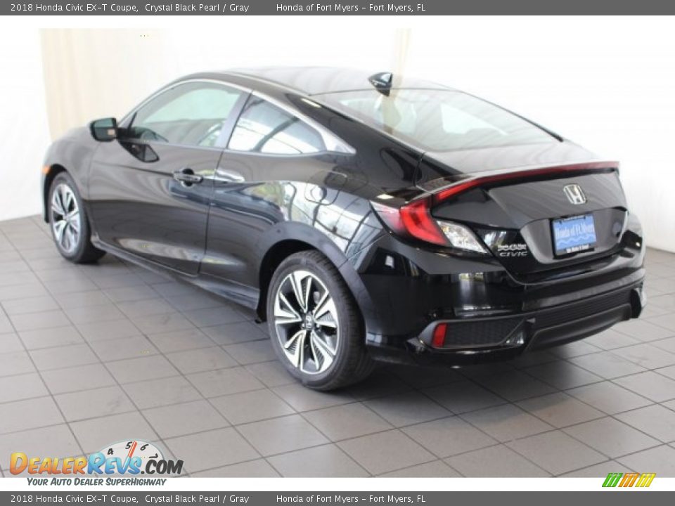 2018 Honda Civic EX-T Coupe Crystal Black Pearl / Gray Photo #7