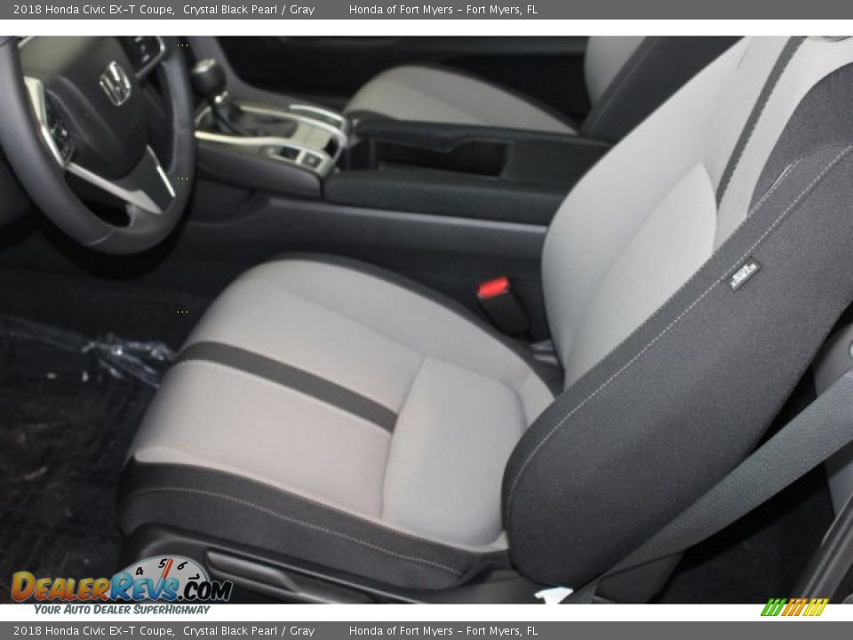 2018 Honda Civic EX-T Coupe Crystal Black Pearl / Gray Photo #16