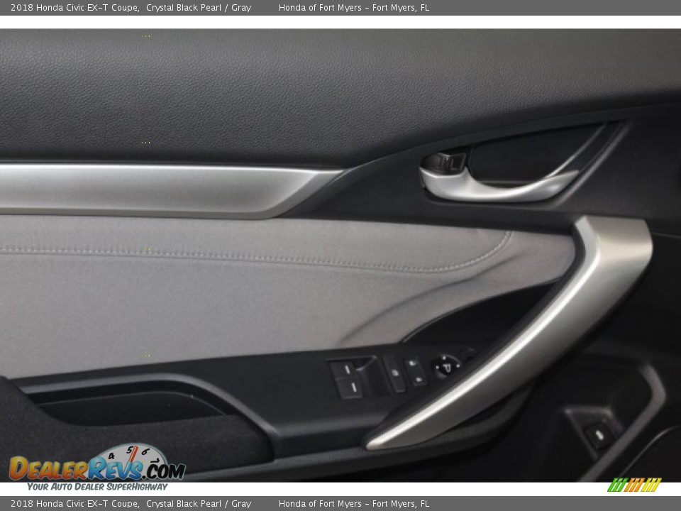2018 Honda Civic EX-T Coupe Crystal Black Pearl / Gray Photo #17
