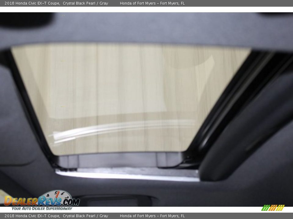 2018 Honda Civic EX-T Coupe Crystal Black Pearl / Gray Photo #19