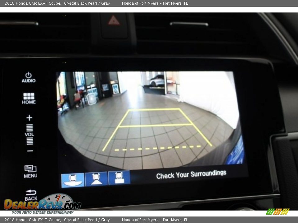 2018 Honda Civic EX-T Coupe Crystal Black Pearl / Gray Photo #24
