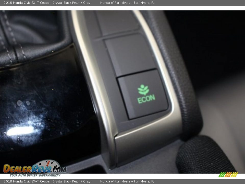 2018 Honda Civic EX-T Coupe Crystal Black Pearl / Gray Photo #29