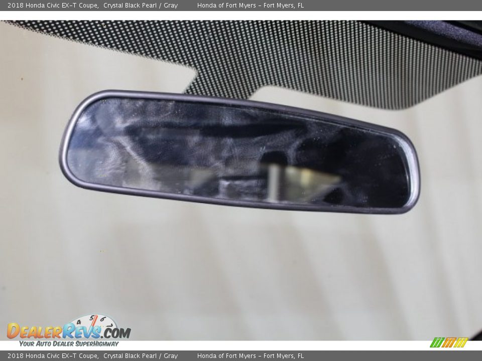 2018 Honda Civic EX-T Coupe Crystal Black Pearl / Gray Photo #30