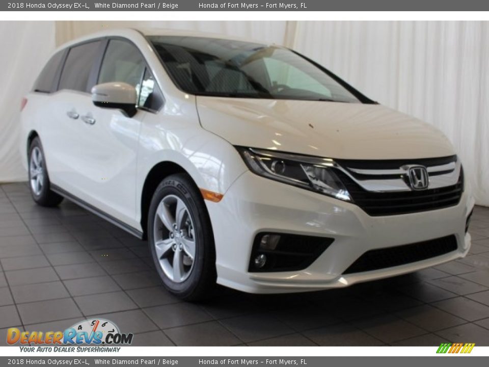 2018 Honda Odyssey EX-L White Diamond Pearl / Beige Photo #2