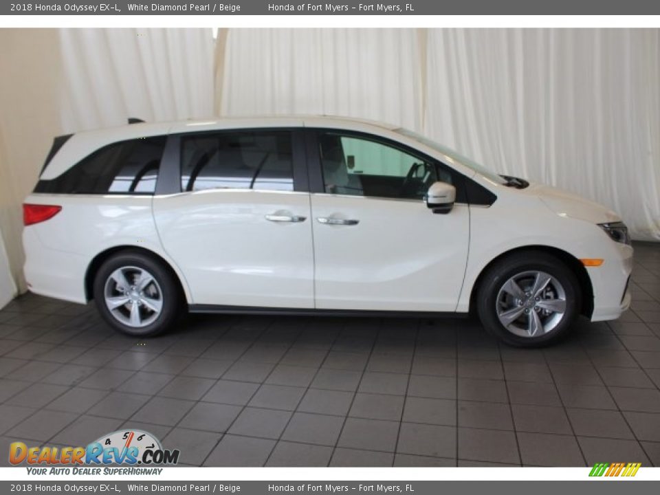 2018 Honda Odyssey EX-L White Diamond Pearl / Beige Photo #3