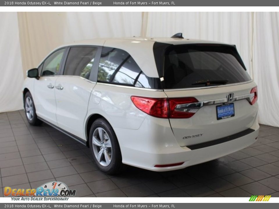 2018 Honda Odyssey EX-L White Diamond Pearl / Beige Photo #7