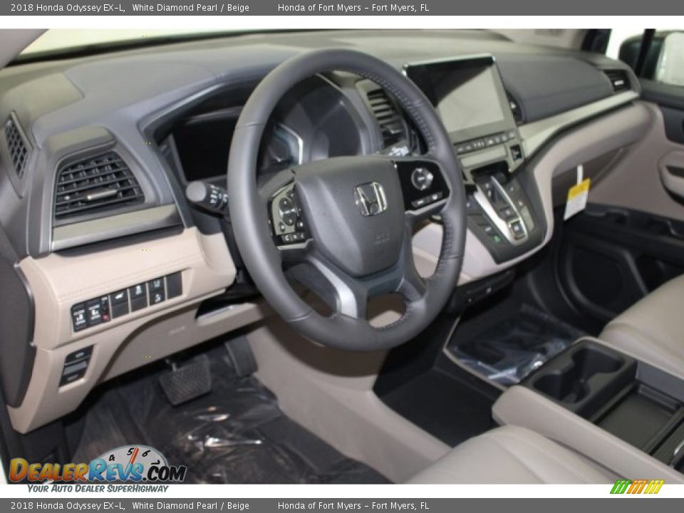 2018 Honda Odyssey EX-L White Diamond Pearl / Beige Photo #19