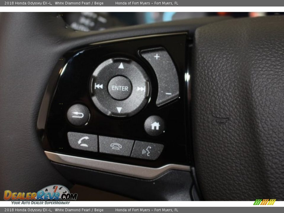 2018 Honda Odyssey EX-L White Diamond Pearl / Beige Photo #22