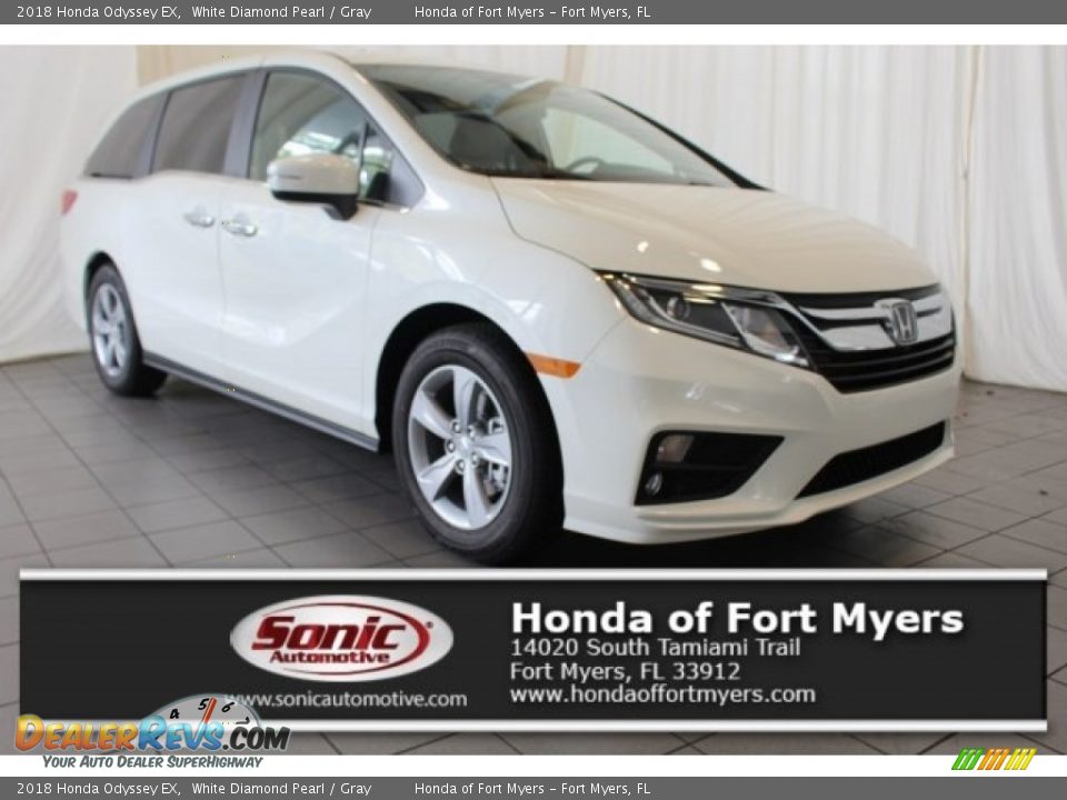 2018 Honda Odyssey EX White Diamond Pearl / Gray Photo #1