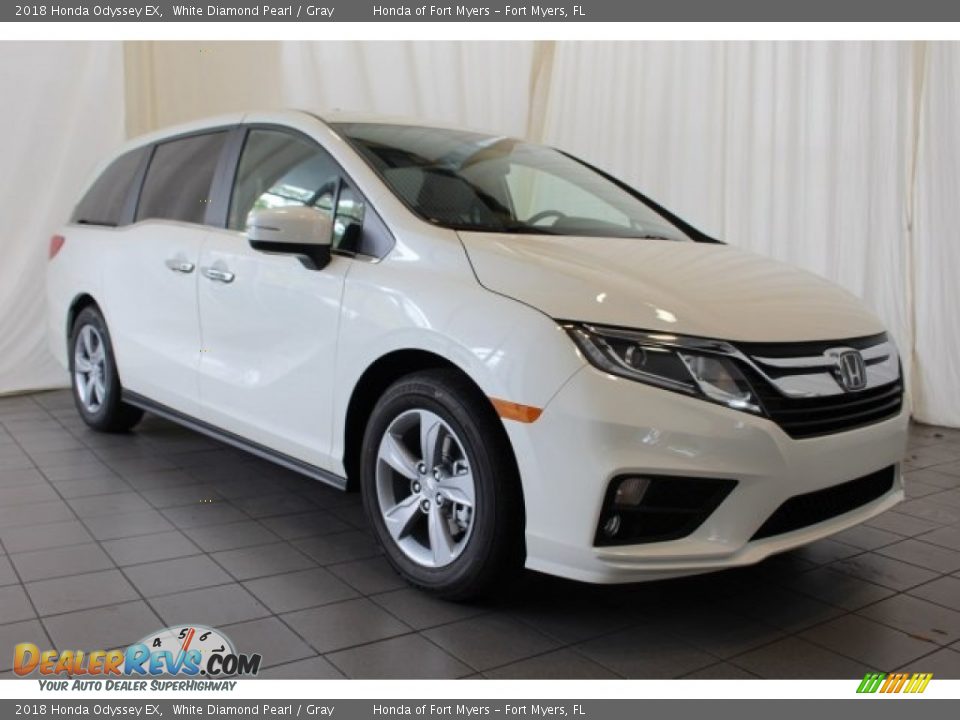 2018 Honda Odyssey EX White Diamond Pearl / Gray Photo #2