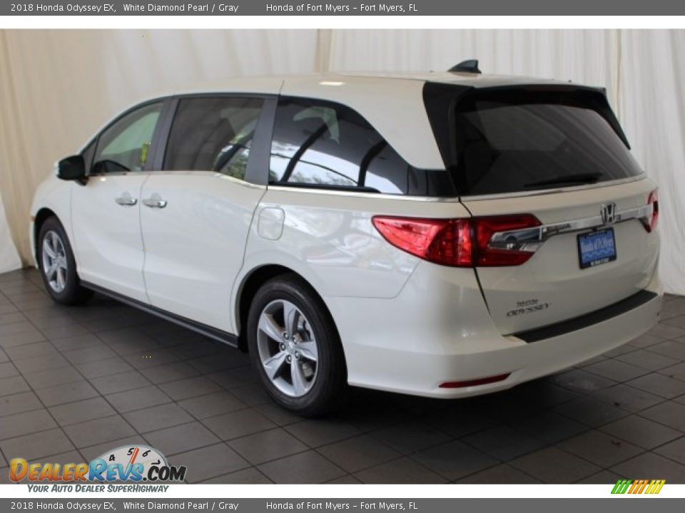 2018 Honda Odyssey EX White Diamond Pearl / Gray Photo #7