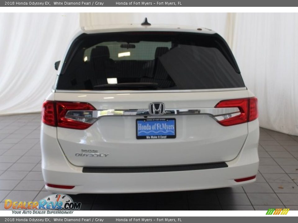 2018 Honda Odyssey EX White Diamond Pearl / Gray Photo #8