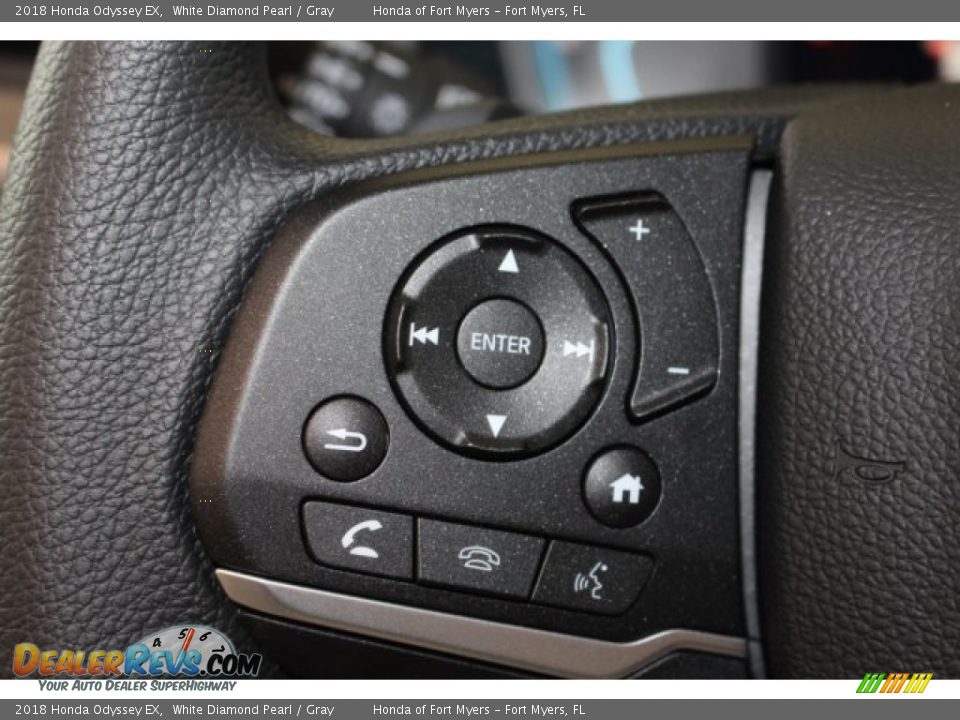 2018 Honda Odyssey EX White Diamond Pearl / Gray Photo #21
