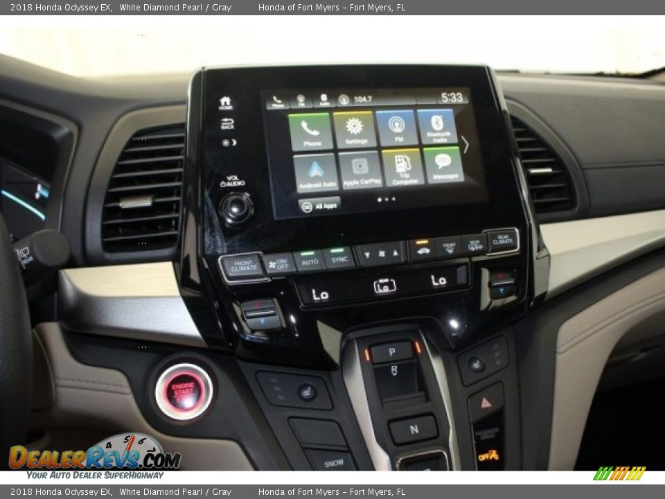 2018 Honda Odyssey EX White Diamond Pearl / Gray Photo #24