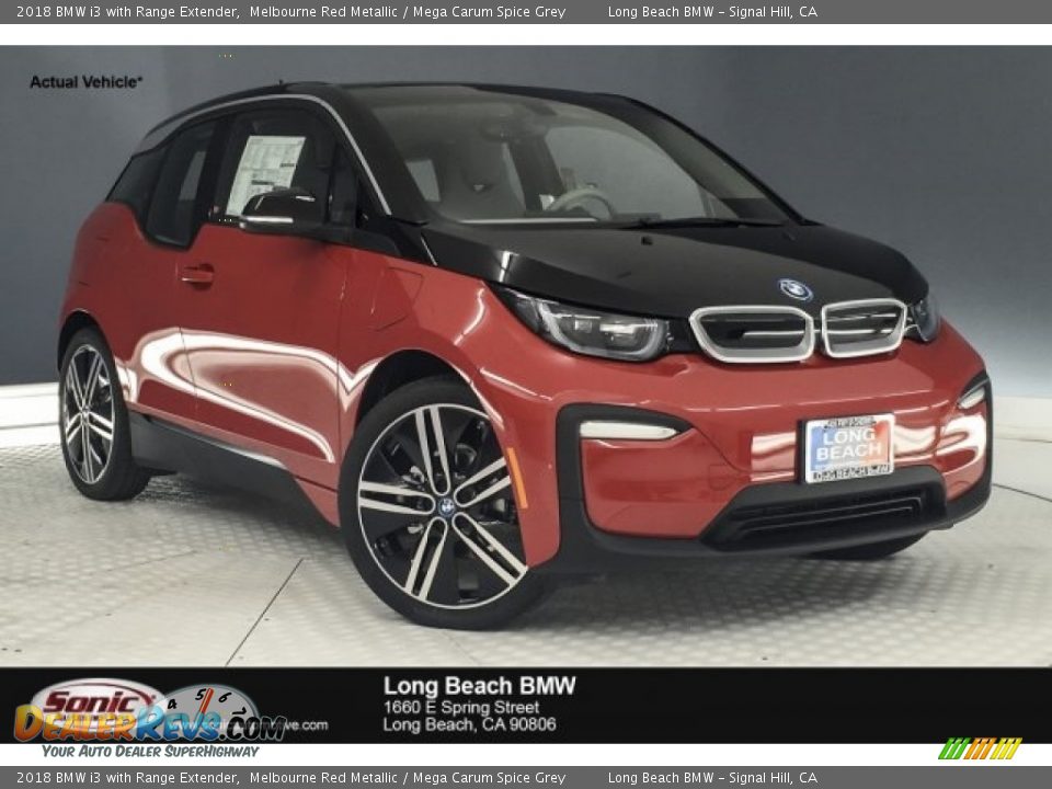 2018 BMW i3 with Range Extender Melbourne Red Metallic / Mega Carum Spice Grey Photo #1